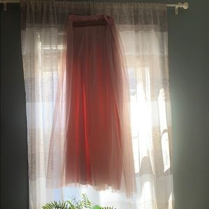 Tulle Maxi Skirt - Blush